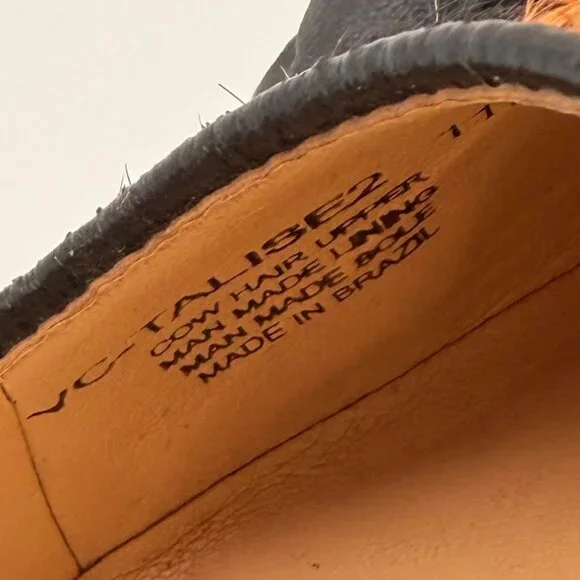 Vince Camuto Calf Hair Leopard Print Block Heel Pumps Size 11M - Picture 11 of 15